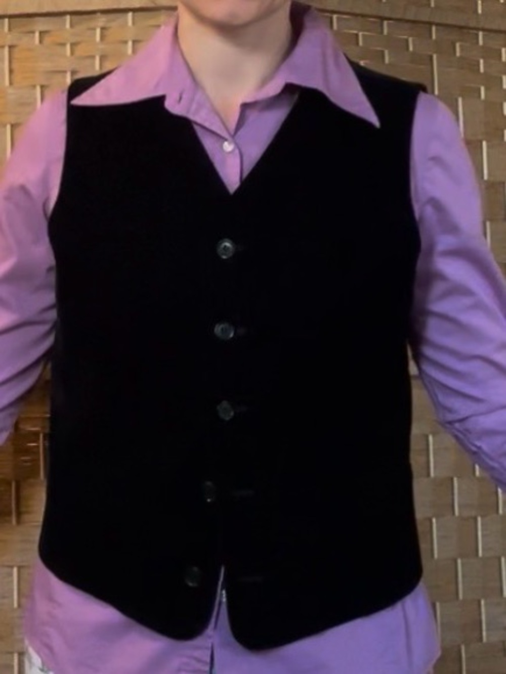United Colors of Benetton Button-Front Velvet Vest